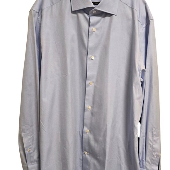 Ermenegildo Zegna Trofeo Men's, Long sleeve, Light blue dress shirt size 43/17 - Picture 10 of 11